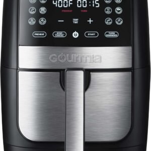 Gourmia 8 Qt Digital Air Fryer GAF826 – XL Capacity with 12 One-Touch Presets, Nonstick Dishwasher Safe Basket, Oil-Free Cooking, ETL-Certified, Sleek Black Finish