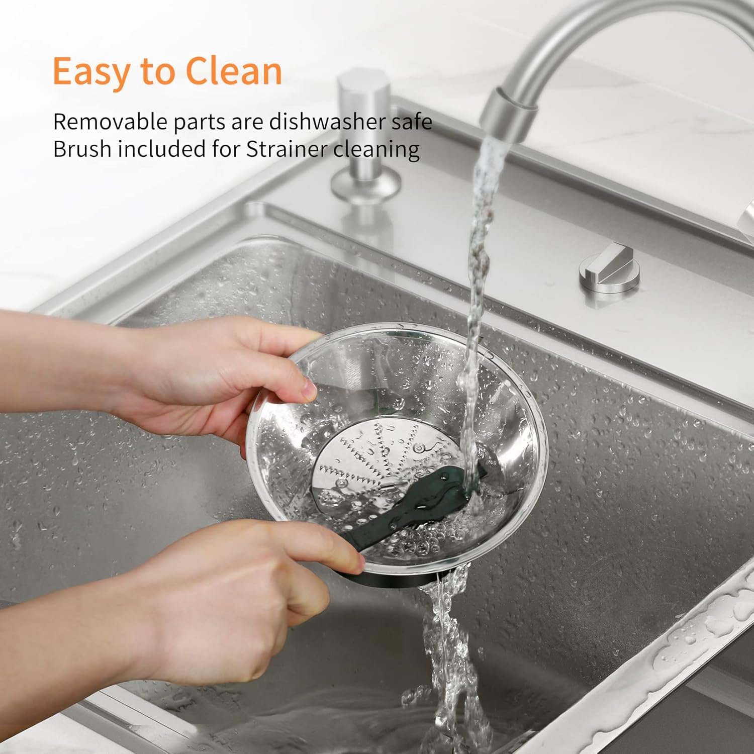 Juicer Vegetable and Fruit, High-Power Juicers Extractor with 3 Feed Chute, 1300W, Centrifugal Juicer with High Juice Yield, Easy to Assemble and Clean&BPA-Free, Dishwasher Safe, Brush Included - Image 6