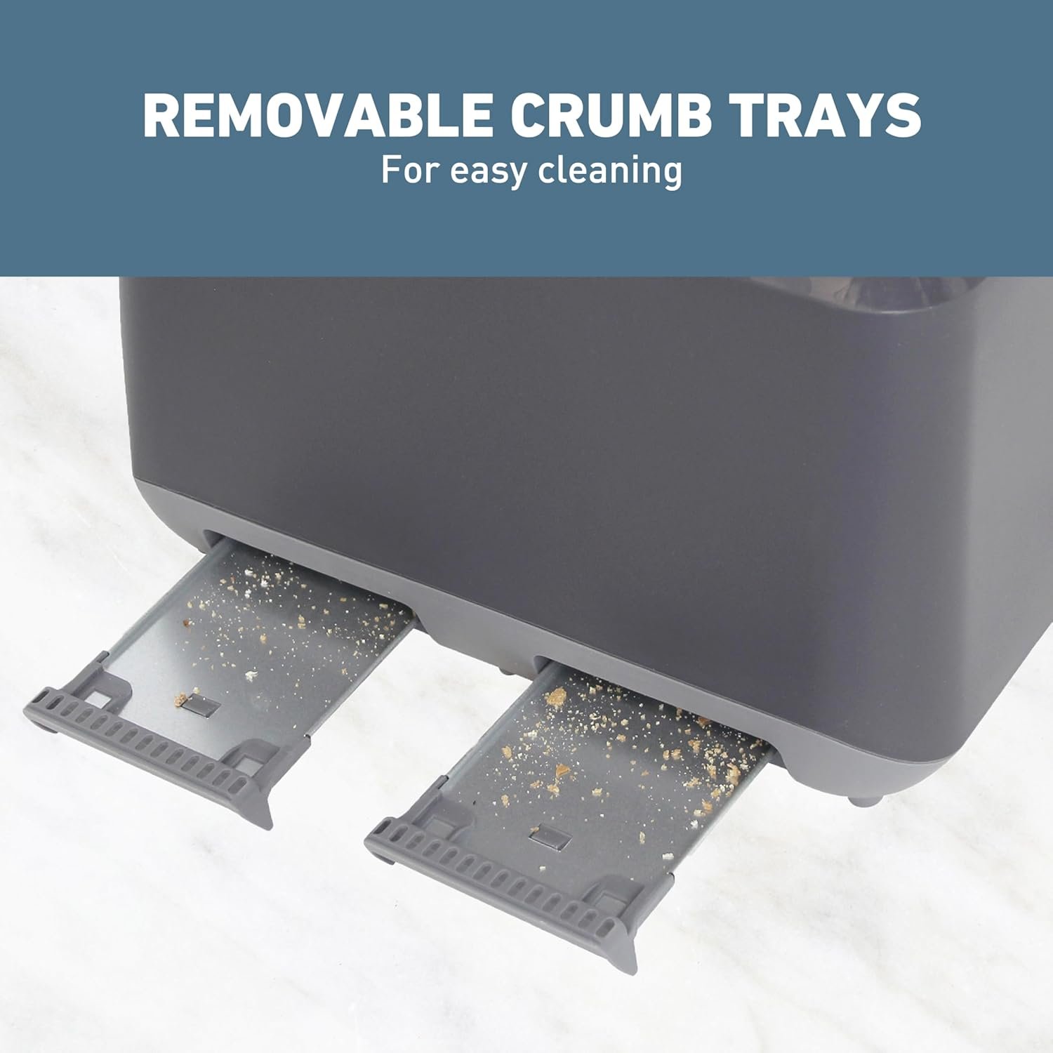 West Bend Toaster 4 Slice Extra-Wide and Deep Slots with 4 Functions and 7 Shade Settings Ultimate Toast Lift Lever and Removable Crumb Tray, 1500-Watts, Black - Image 4