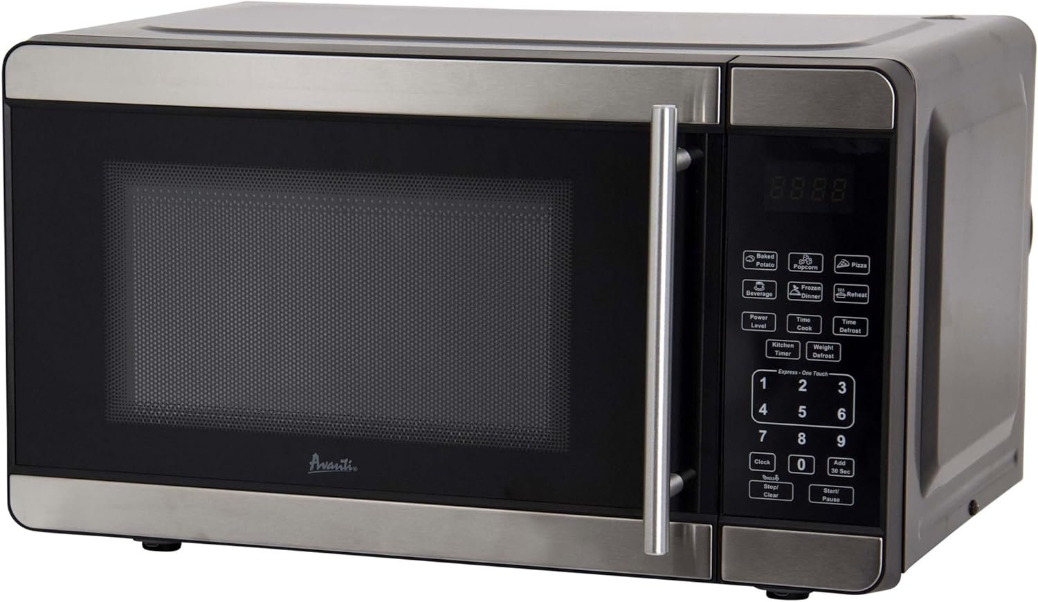 Avanti MT7V3S Microwave Oven 700-Watts Compact with 6 Pre Cooking Settings, Speed Defrost, Electronic Control Panel and Glass Turntable, 0.7-Cu.Ft, Metallic - Image 7