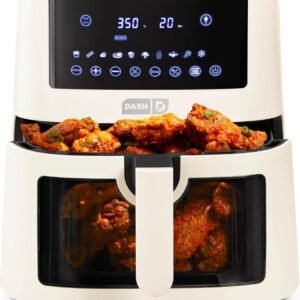 DASH 7qt Clear View Digital Air Fryer – Cream