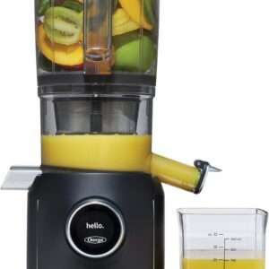 Omega Ultimate Performance Slow Masticating Batch Juicer with Intellidial Technology Cold Press Vegetable and Fruit Juice Extractor with 64-Ounce Hopper and 4 Juice Shot Glasses, 200-Watts, Black