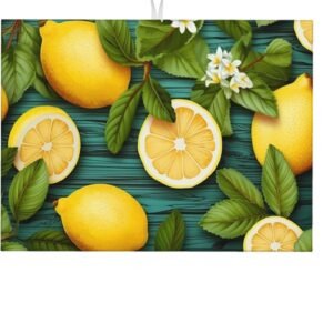 Dish Drying Mat Microfiber Super Absorbent Drying Mat for Kitchen Counter Art Lemon Dish Drying Pad Washable Drainer Mats Countertop Protector Dish Mats for Rack Coffee Maker