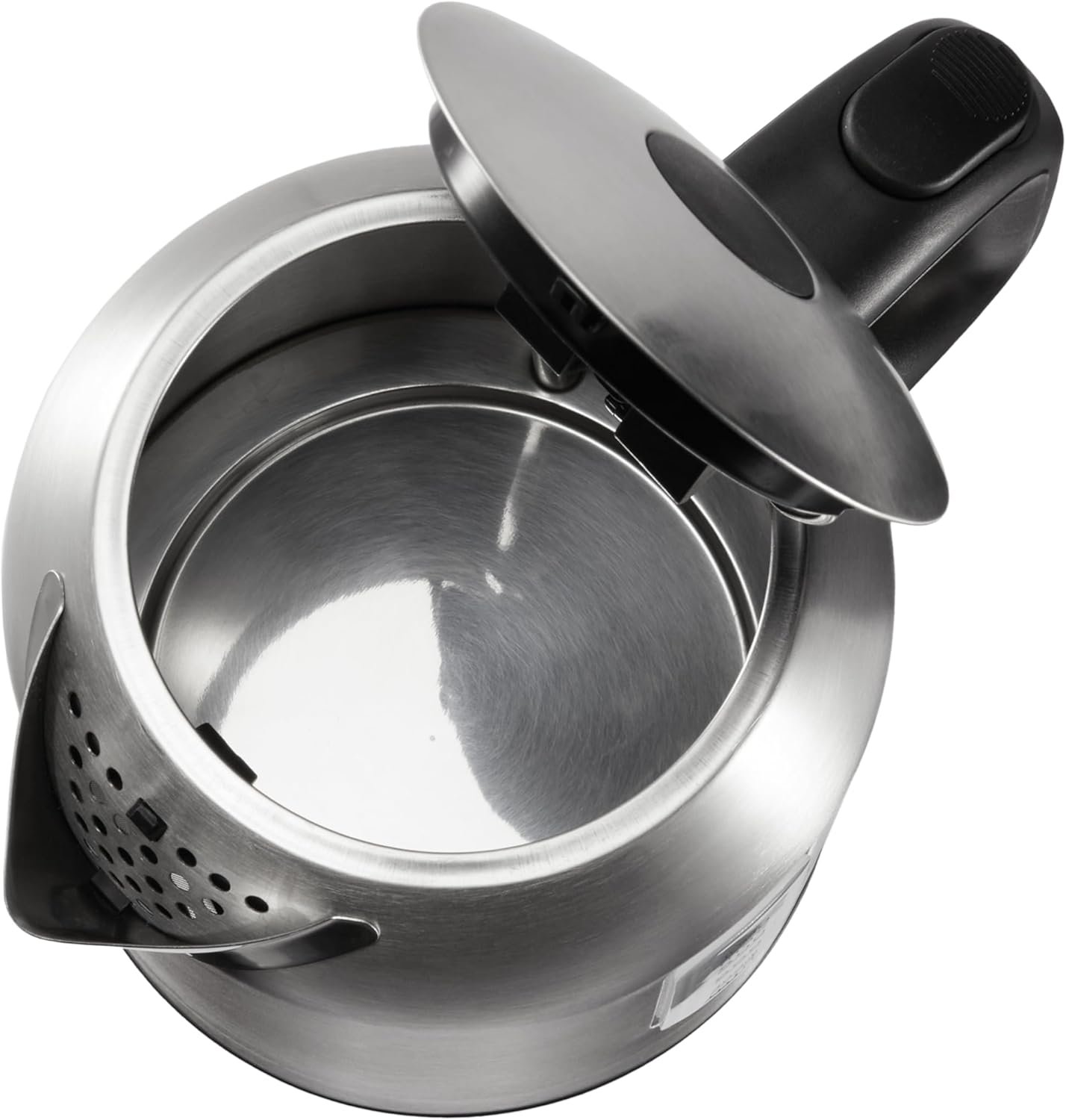 Amazon Basics 1.1Qt (1L) Electric Kettle, Tea Kettle & Water Boiler, with Auto Shut-Off, Boil Dry Protection, High-Safety Strix Thermostat, BPA-Free, 1500W, Stainless Steel, New Model, Black & Silver - Image 5