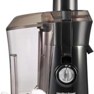Hamilton Beach Juicer Machine, Big Mouth 3” Feed Chute for Whole Fruits and Vegetables, Easy to Clean, Centrifugal Extractor, Vegetable & Fruit Juicer, BPA Free, 800W Motor, Black