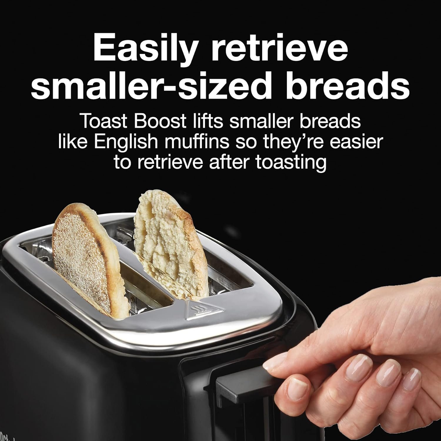 Proctor Silex 2-Slice Toaster with Extra Wide Slots for Bagels, Cool-Touch Walls, Shade Selector, Toast Boost, Auto Shut-off and Cancel Button, Black (22305) - Image 3
