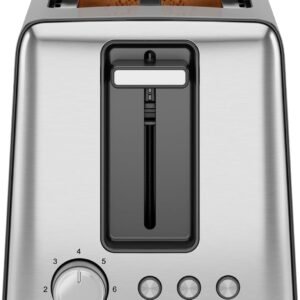 Chefman 2 Slice Toaster, 7 Shade Settings, Removable Crumb Tray, Thick Bread and Bagel Toaster with Defrost and Cancel Buttons – Black