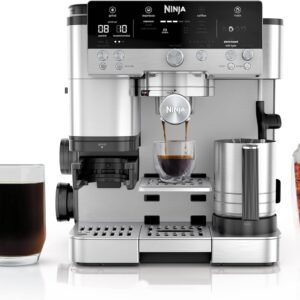 Ninja | Espresso Machine and Drip Coffee Maker| Luxe Café Premier Series | Integrated Coffee Grinder, Milk Frother, Assisted Tamper & Built-In Espresso Accessory Storage | Stainless Steel | ES601