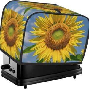 Beautiful Sunflower 2 Slice Toaster Covers Quilted Bread Maker Cover Small Appliance Cover With Handle For Home Table Kitchen Decor