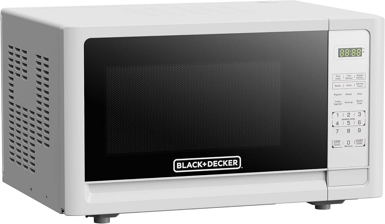 Black+Decker Countertop Microwave Oven, 1.1-Cu. Ft. 1000-Watts, LED Lighting, Child Lock, White - Image 3