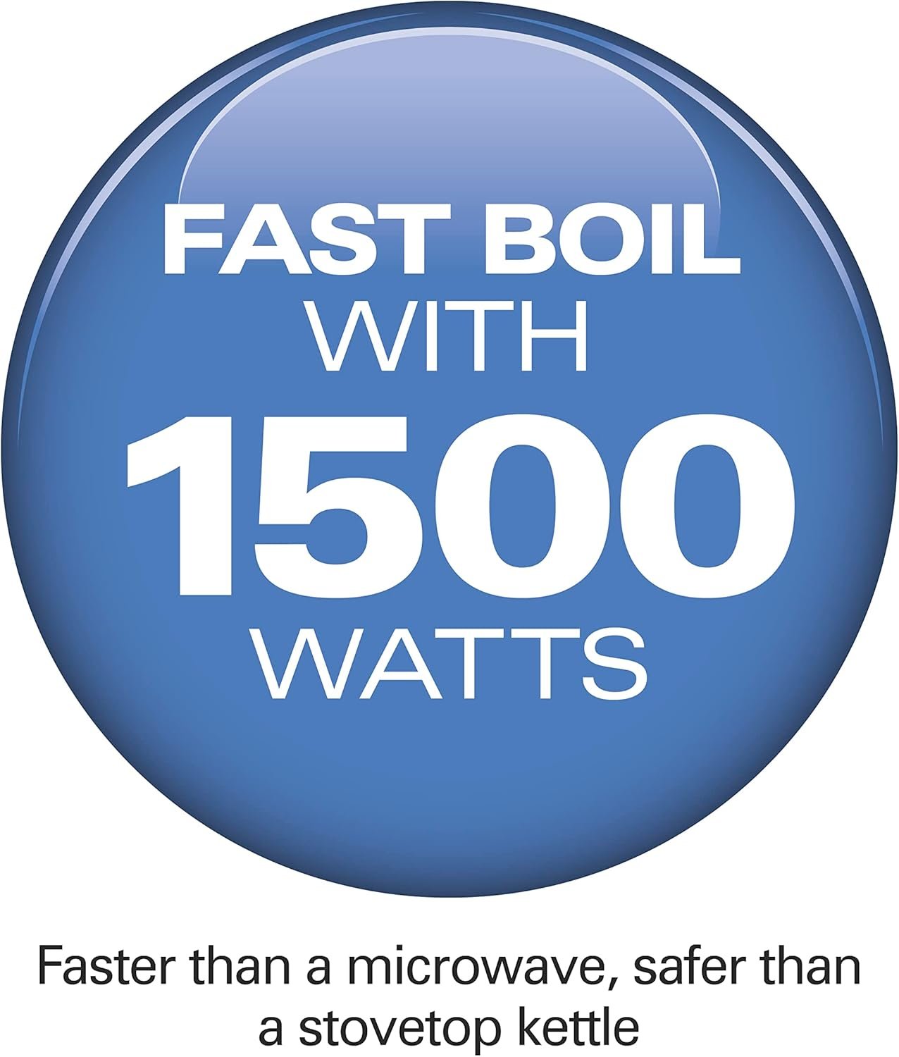 Hamilton Beach Glass Electric Tea Kettle, Water Boiler & Heater, 1 Liter, 1500 Watts for Fast Boiling, BPA Free, Cordless Serving, Auto-Shutoff & Boil-Dry Protection, Soft Blue LED (40930) - Image 2