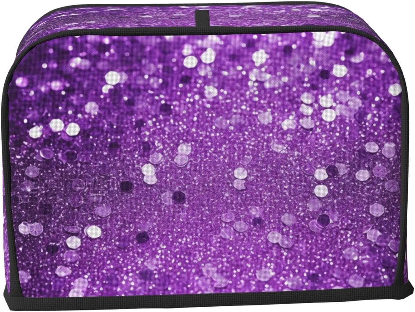 Sparkling Purple Glitter 2 Slice Toaster Covers Quilted Bread Maker Cover Small Appliance Cover With Handle For Home Table Kitchen Decor - Image 2