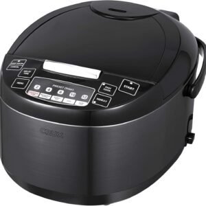 Crux 12 Cup Non-Induction Rice Cooker, Multi-Cooker, Food Steamer, Slow Cooker, Stewpot, Easy One-Pot Healthy Meals, Dishwater Safe, Non-Stick Bowl, Black, one size