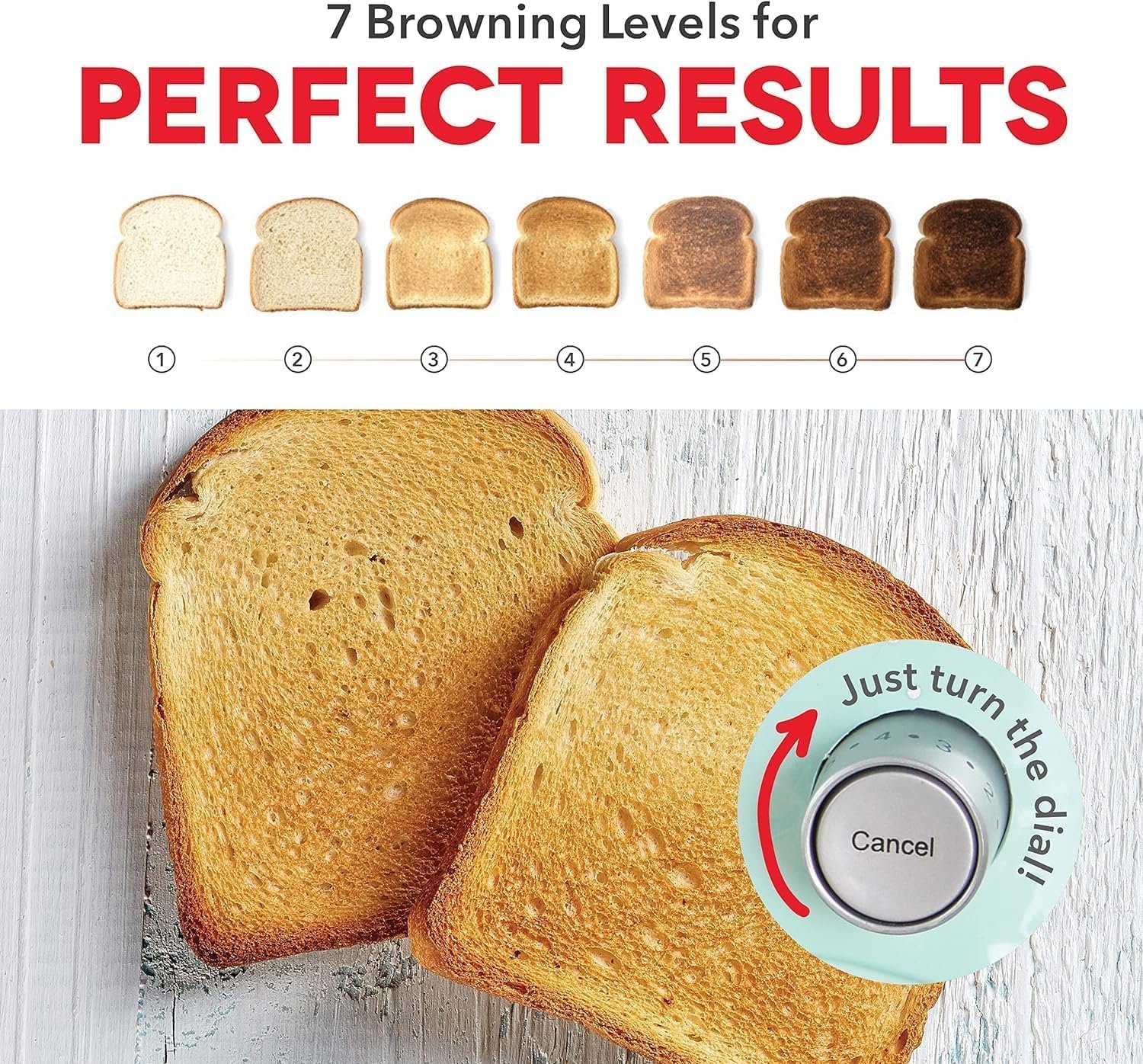 DASH Clear View Toaster - Compact Design with 7 Browning Levels & Clear-View Window, Extra-Wide Slot Large Toaster, 1-Touch Defrost, Reheat & Bagel Functions - Easy Clean Up Crumb Tray (Black) - Image 4