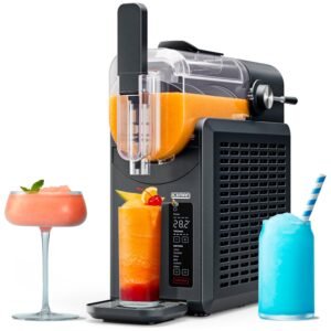 Iceman Slush-Ease Slushie Machine, Frozen Drink Maker & Slushy Machine with 5 Presets + Custom Option, Easy-Dispensing Lever for Frozen Margaritas, Frappes, and Slushies – Black