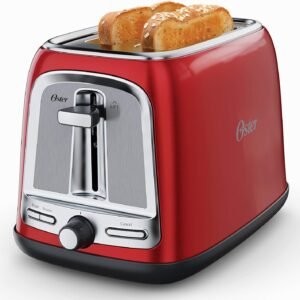 Oster® 2-Slice Toaster with Advanced Toast Technology Candy Apple Red