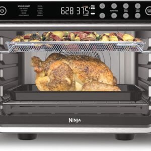 Ninja Air Fryer & Toaster Oven | Foodi Series, XL Pro Air Oven Kitchen Countertop Convection | 10-in-1 Functions | Fits a 5-lb Chicken & Sheet Pan of Vegetables | 1800 Watts | Stainless Steel | DT201