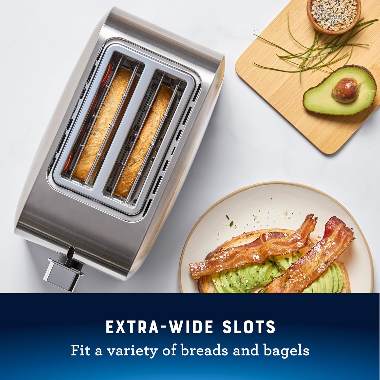 Oster 2-Slice Toaster with Extra Wide Slots Stainless Steel - Image 2