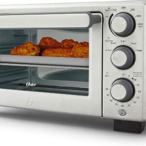 Oster Compact Countertop Oven With Air Fryer, Stainless Steel