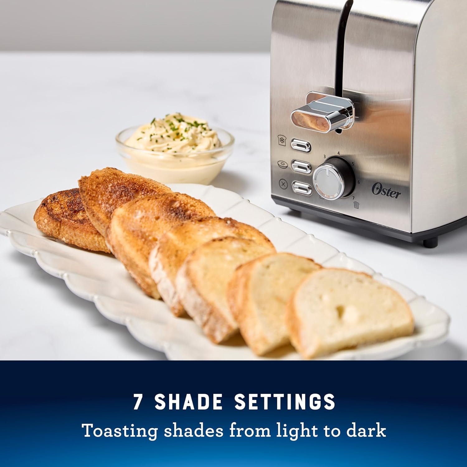 Oster 2-Slice Toaster with Extra Wide Slots Stainless Steel - Image 5