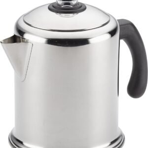 Farberware 47053 Classic Stainless Steel Yosemite 12-Cup Coffee Percolator, 12 Cup Coffee Maker, Silver