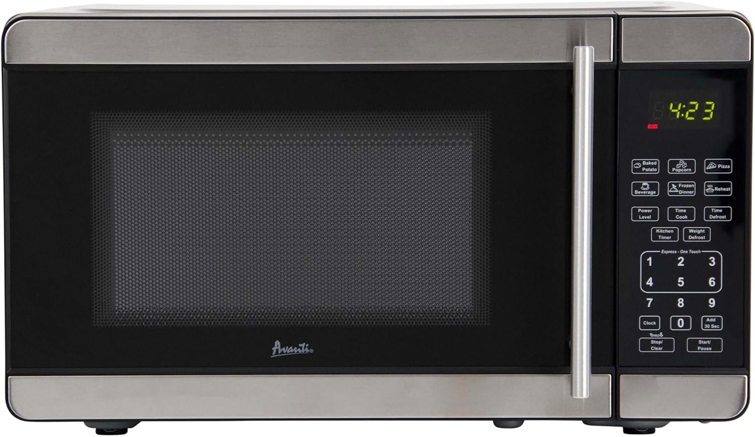 Avanti MT7V3S Microwave Oven 700-Watts Compact with 6 Pre Cooking Settings, Speed Defrost, Electronic Control Panel and Glass Turntable, 0.7-Cu.Ft, Metallic - Image 3