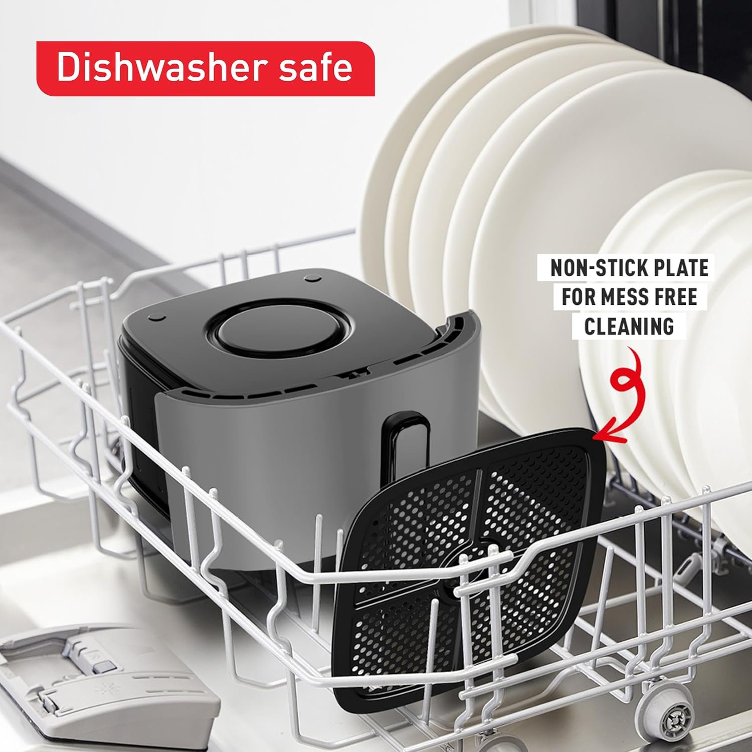 T-fal Easy Fry Max 5.3 qt Digital Air Fryer: 10 Versatile Cooking Programs, Intuitive Touchscreen, Dishwasher-Safe Basket, Fast and Healthy Cooking for Crispy Delicious Results, Grey - Image 6