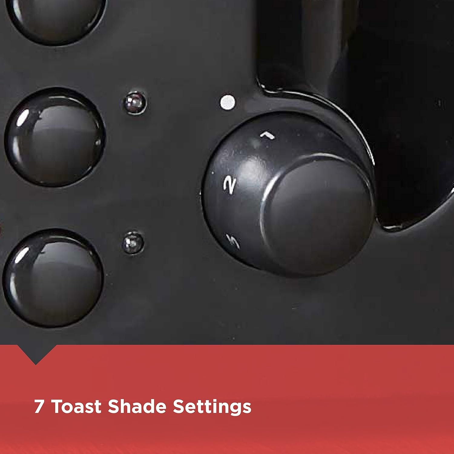 BLACK+DECKER 4-Slice Toaster, TR1410BD, Extra-Wide, 7 Shade Settings, Crumb Trays, Gloss Black - Image 2