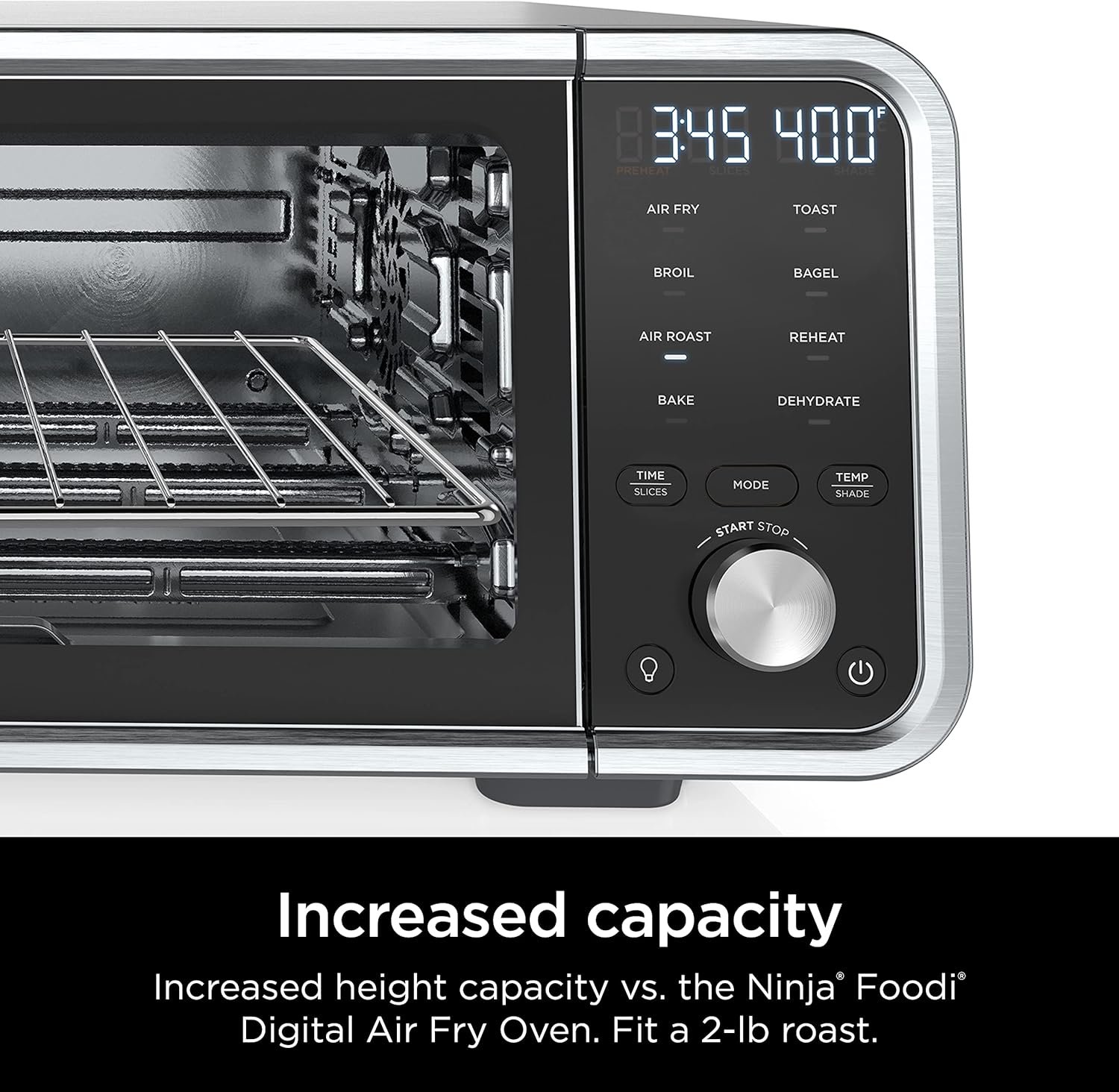Ninja SP201 Digital Air Fry Pro Countertop 8-in-1 Oven with Extended Height, XL Capacity, Flip Up & Away Capability for Storage Space, with Air Fry Basket, Wire Rack & Crumb Tray, Silver - Image 6