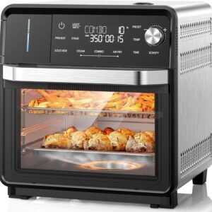 Nuwave Combi Steam Oven, 16Qt All-in-One Stainless Steel Multi-Cooker: Air Fry, Toast, Steam, Sous Vide & More, Precise 50-450°F, Adjustable Moisture, 120 Presets, Programmable Memories, Easy to Clean
