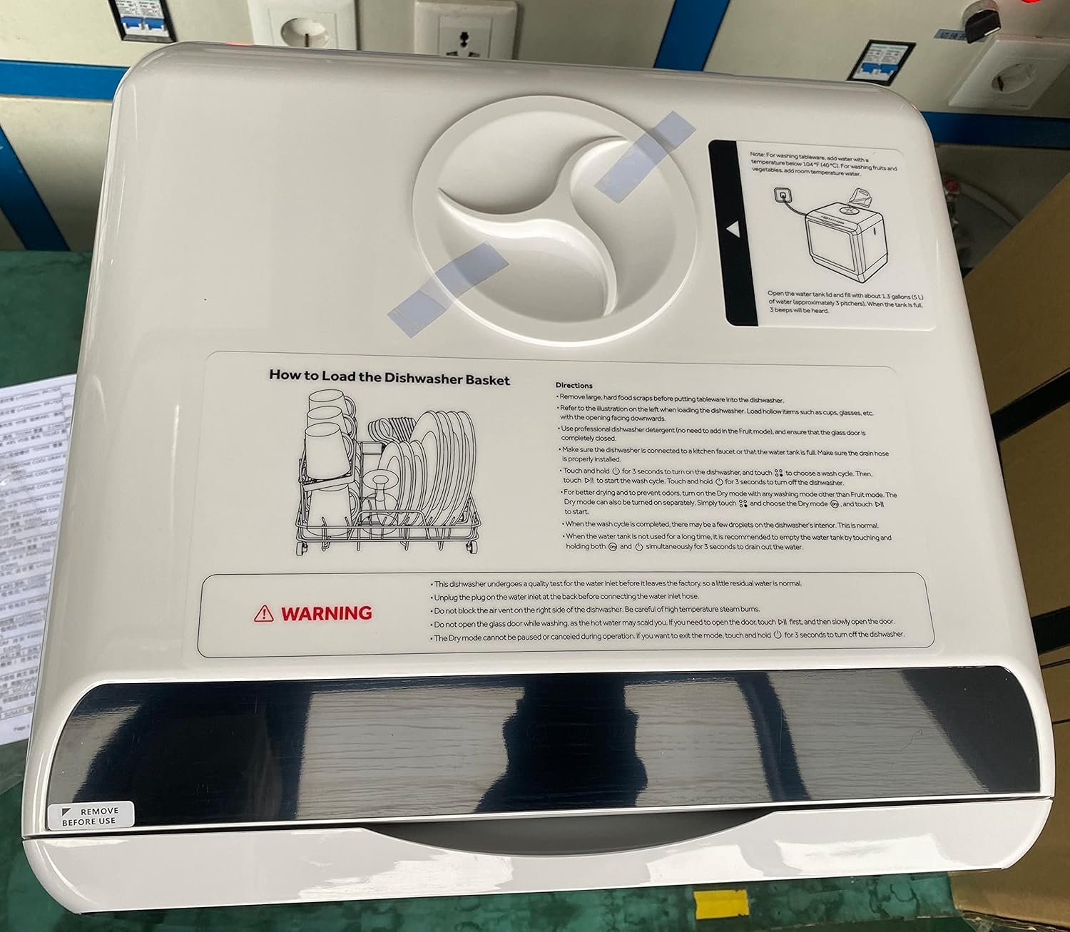 HAVA Countertop Dishwasher, 6 Programs Portable Dishwashers with 5L Built-in Water Tank, No Hookup Needed, Baby Care & Air-Drying Function for Apartments and RVs - Image 14