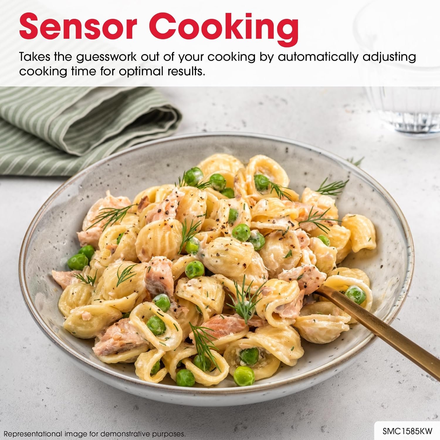 SHARP Convection Countertop Microwave Oven with Removeable 15.4" Carousel Turntable, 1.5 Cubic Feet, 900 Watt, Sensor Cooking, White - Image 12