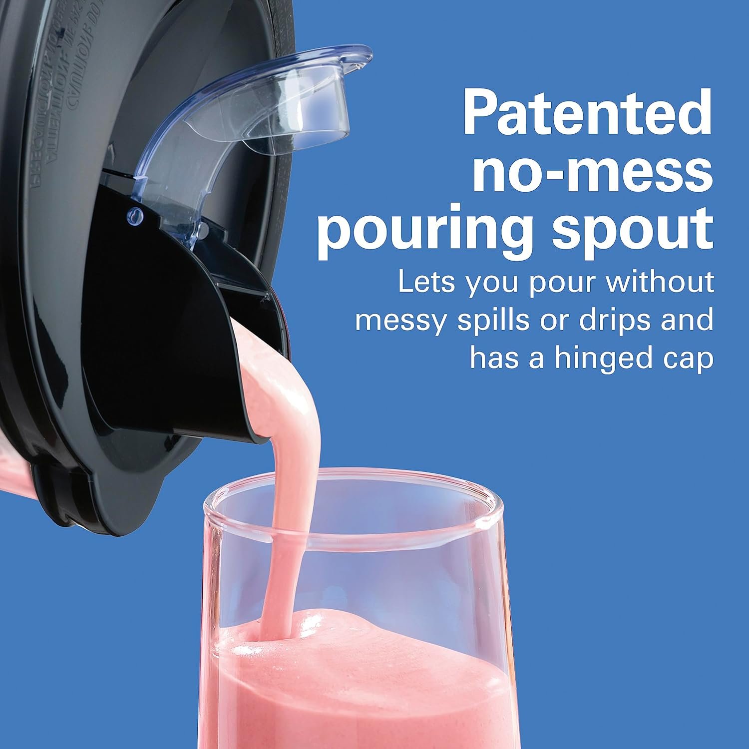 Hamilton Beach Wave Action Blender for Smoothies, Stainless Steel Ice Sabre Blades, 40oz Glass Jar, 800 Watts, Quiet Design, Black (58175) - Image 7