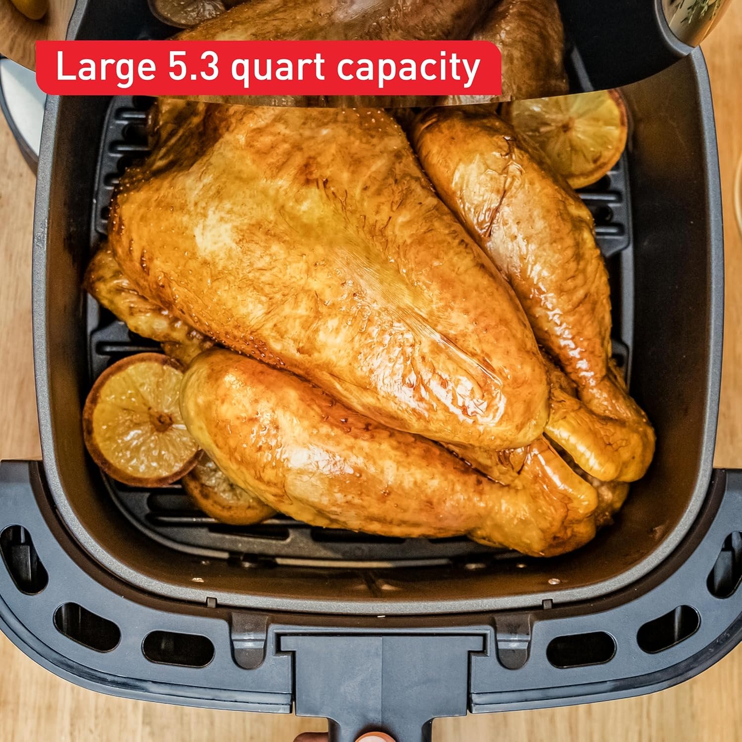 T-fal Easy Fry Max 5.3 qt Digital Air Fryer: 10 Versatile Cooking Programs, Intuitive Touchscreen, Dishwasher-Safe Basket, Fast and Healthy Cooking for Crispy Delicious Results, Grey - Image 4