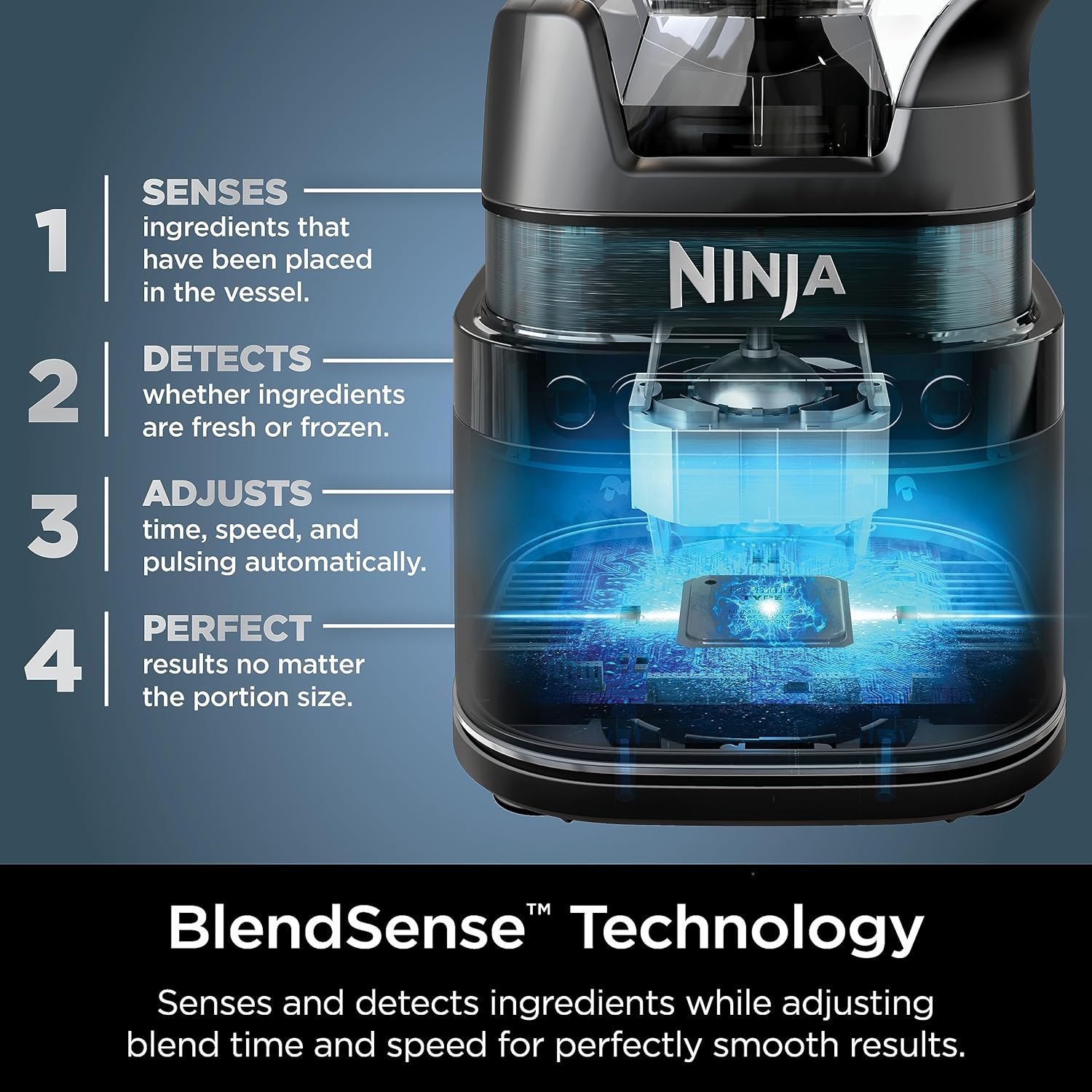 Ninja Detect Power Blender Pro + Personal Single-Serve, BlendSense Technology, For-Smoothies, Food and More, Compact Kitchen Countertop, 1800 P-Watts, 72 oz. Pitcher, (2) 24 oz. Cups, Black, TB301 - Image 3
