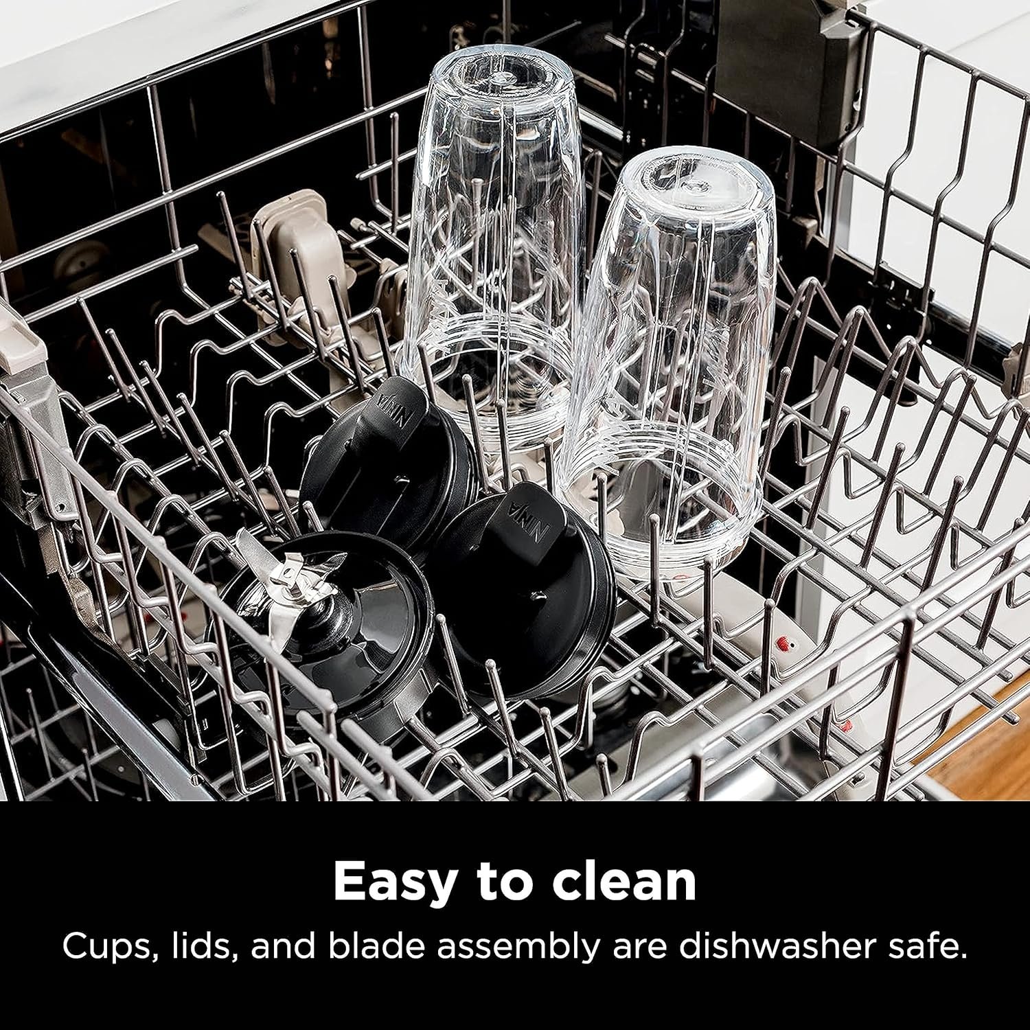 Ninja BN401 Nutri Pro Compact Personal Blender, Auto-iQ Technology, 1100-Peak-Watts, for Frozen Drinks, Smoothies, Sauces & More, with (2) 24-oz. To-Go Cups & Spout Lids, Cloud Silver - Image 7