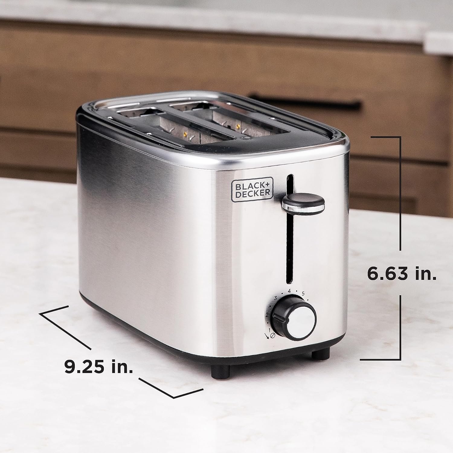 BLACK+DECKER® 2-Slice Toaster with 7 Toast Shade Settings, Extra-Wide Slots for Bagels, Stainless Steel Exterior Finish - Image 7