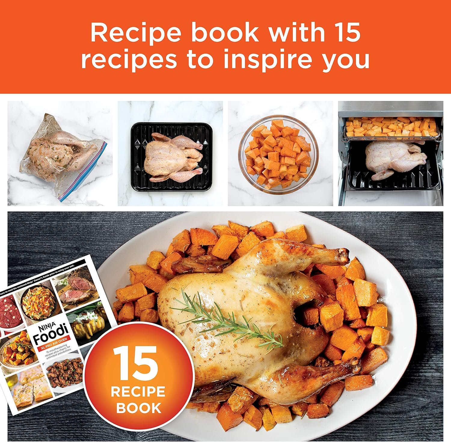 Ninja Air Fryer & Toaster Oven | Foodi Series, XL Pro Air Oven Kitchen Countertop Convection | 10-in-1 Functions | Fits a 5-lb Chicken & Sheet Pan of Vegetables | 1800 Watts | Stainless Steel | DT201 - Image 11